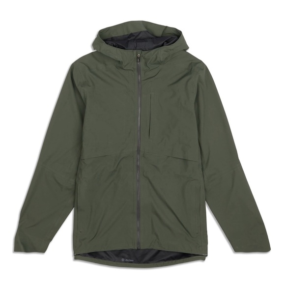 lululemon athletica Other - Lululemon Outpour Shell Rain Jacket Palm Deco Green